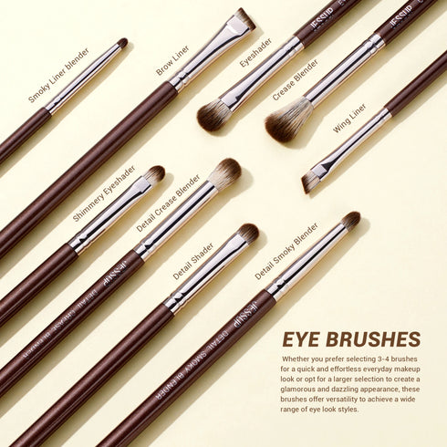 JESSUP Shimmer Brown Pro Brush Set