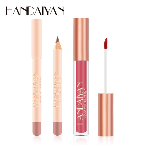 Kit Handaiyan – Labial Mate y Contorno Labial - BellezaPlenitud