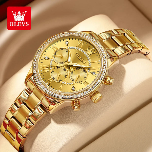 Glamorous Gold Diamond Watch